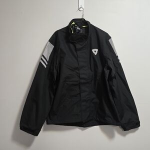 Rev'it! Black Rain Jacket with Gray Accents
